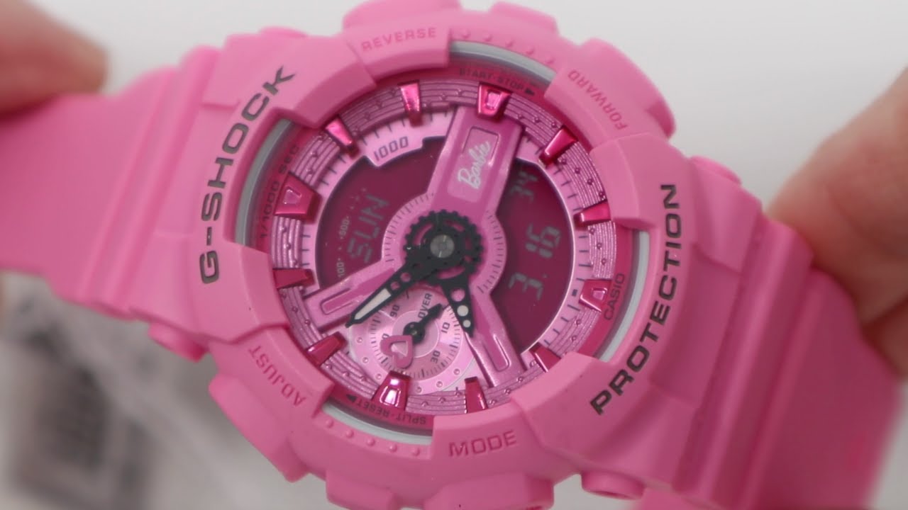 Barbie x G-Shock GMAS110BE-4A limited edition - YouTube