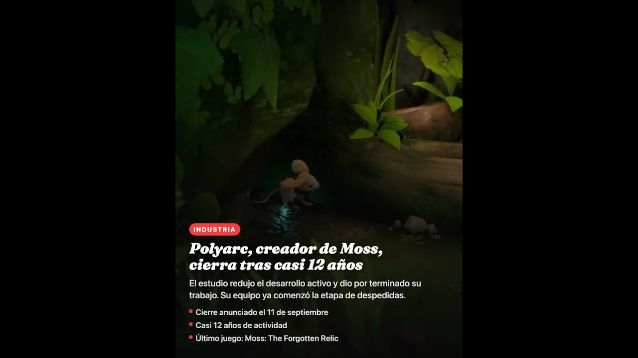 Polyarc, creador de Moss, cierra tras casi 12 años