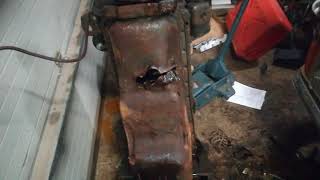 1957 Chevy 235 teardown, she's pretty hammered!