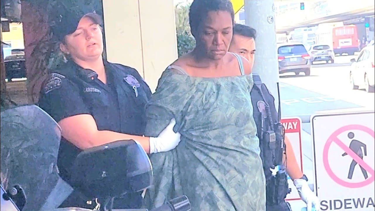 Woman Harassing passengers resisting arrest LAX airport police Crisis ...