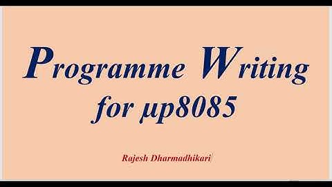 Program writing for up 8085 Part 1 | Data store using different instruction in 8085 Part 1