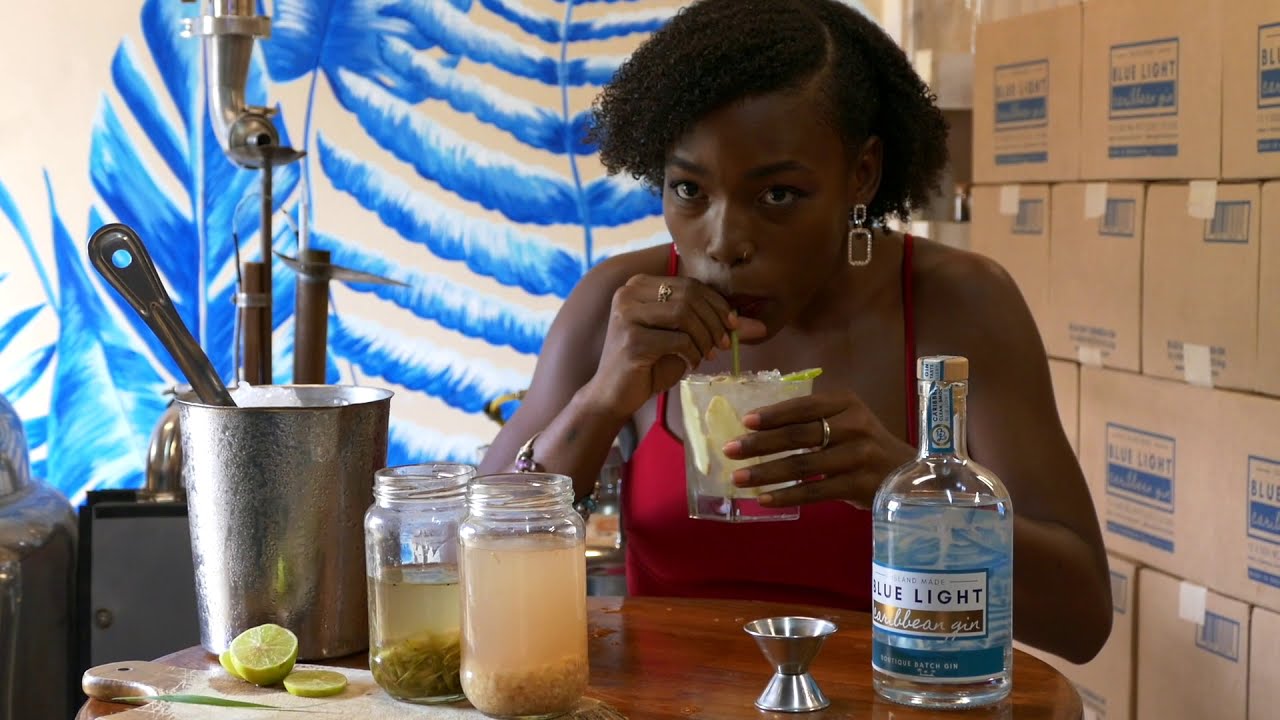 Gin Fever Cocktail | Blue Light Caribbean Gin | The Nutmeg Princess