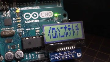 Arduino with I2C tiny LCD display demo