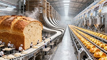 Inside the Bread Factory – How Millions of Loaves Are Made with Modern Automation (Full Process)
