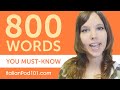 800 Words Every Italian Beginner Must Know