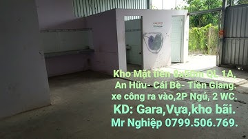 Kho xưởng 400m2 mặt tiền q lộ 1A CÁI BÈ