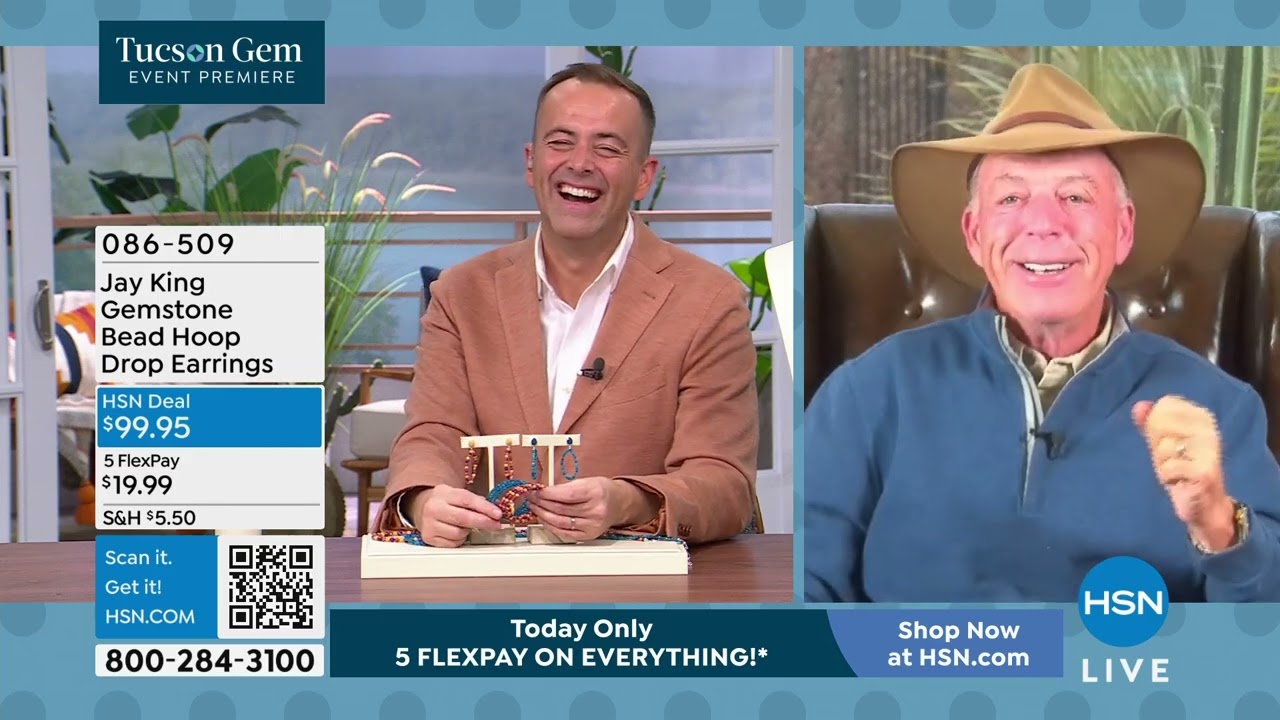 Jay King Madagascar Blue Apatite Shell Bead Hoop Drop Ea...