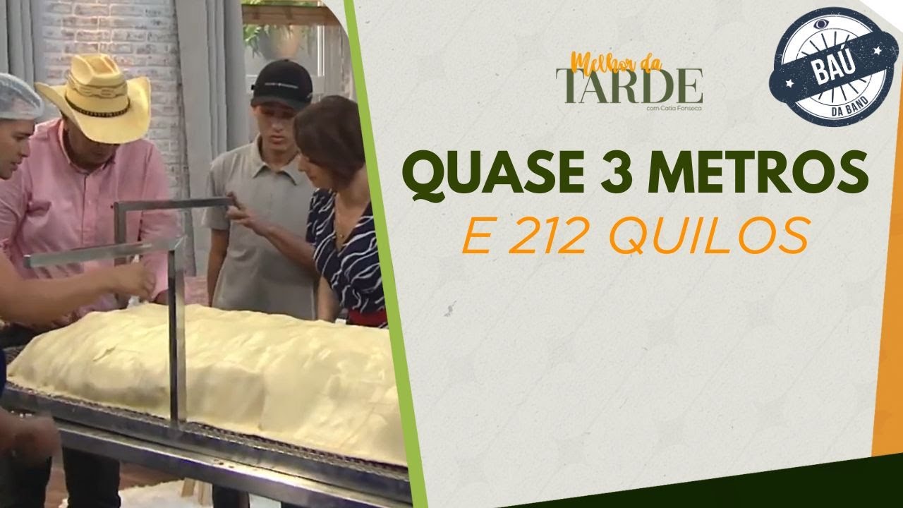 Baú Melhor da Tarde Melhor da Tarde bateu recorde de maior pastel do Brasil YouTube