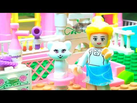🐱💇‍♀️Парикмахерская для животных/мультик/лего стоп моушен/💛💚lego stop motion
