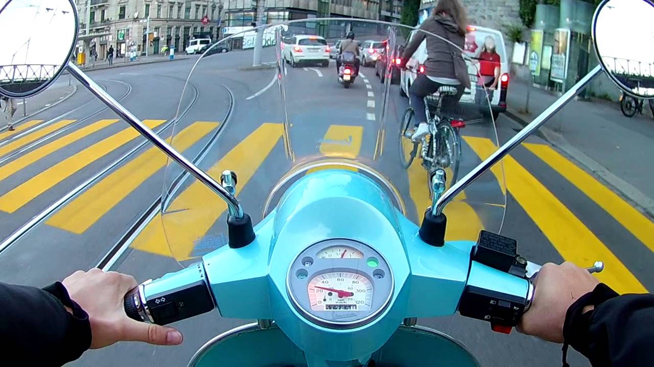 Vespa PX125 ride through Zurich YouTube
