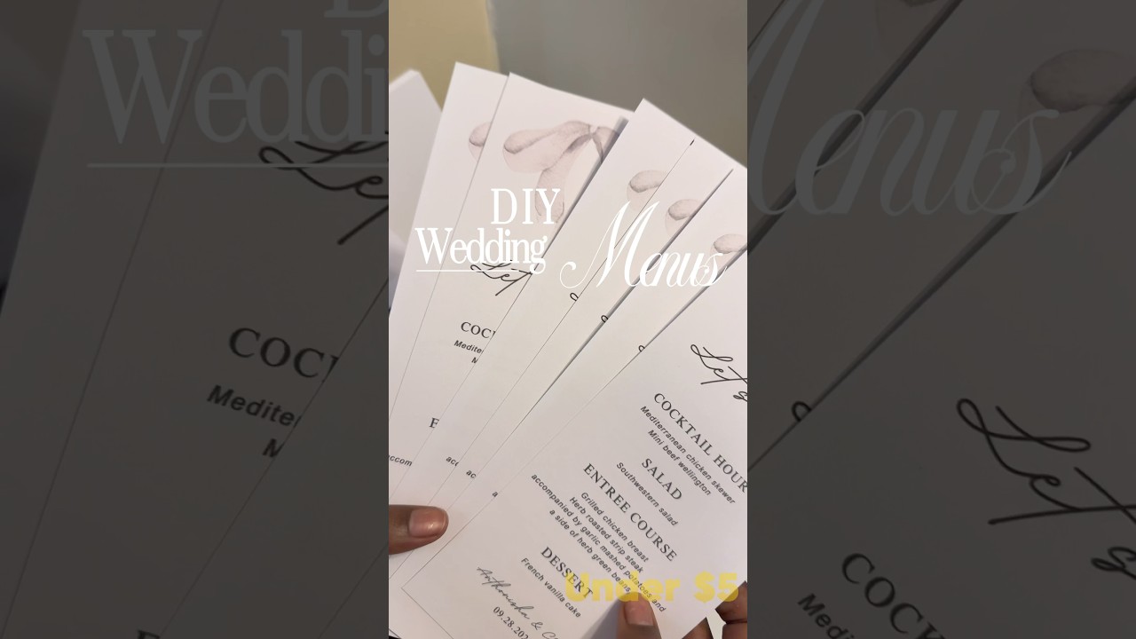 DIY wedding menus for under $5! Budget brides, this one’s for you ✨💍 