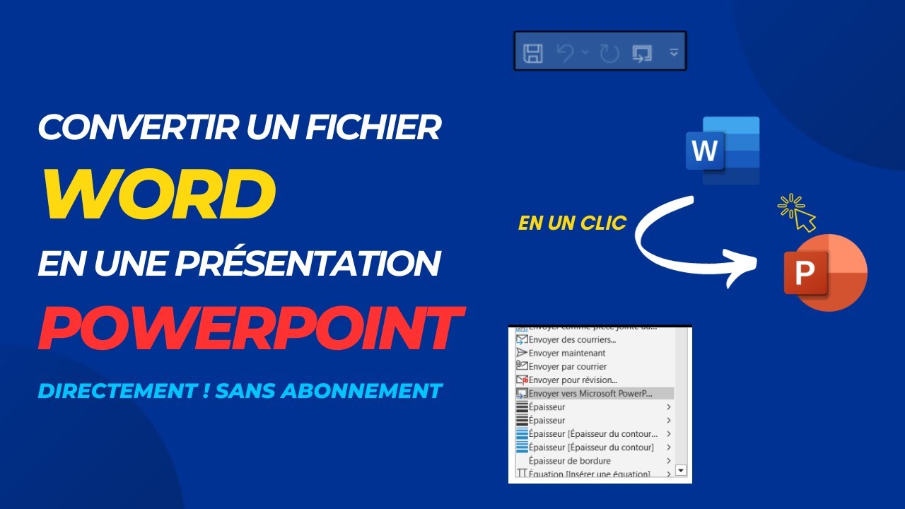 Comment Transformer Un Fichier WORD En Une Pr sentation POWERPOINT Comment transformer un fichier word en une pr sentation powerpoint