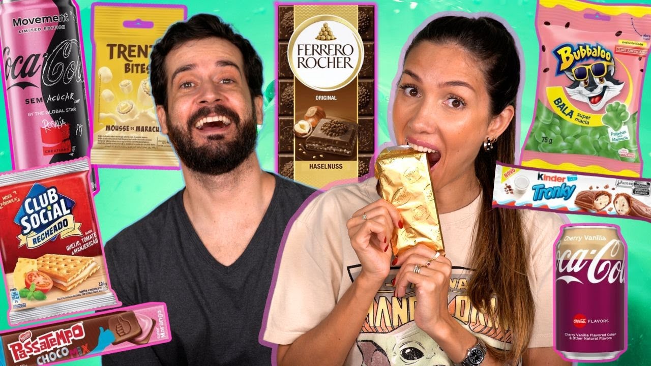 PROVANDO GULOSEIMAS | COCA-COLA sabor MISTÉRIO e CEREJA, BARRA do FERRERO ROCHER, KINDER, BUBBALOO,