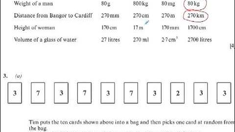 WJEC GCSE Maths Summer 2011 Foundation Paper 2 Q2 - SI Units