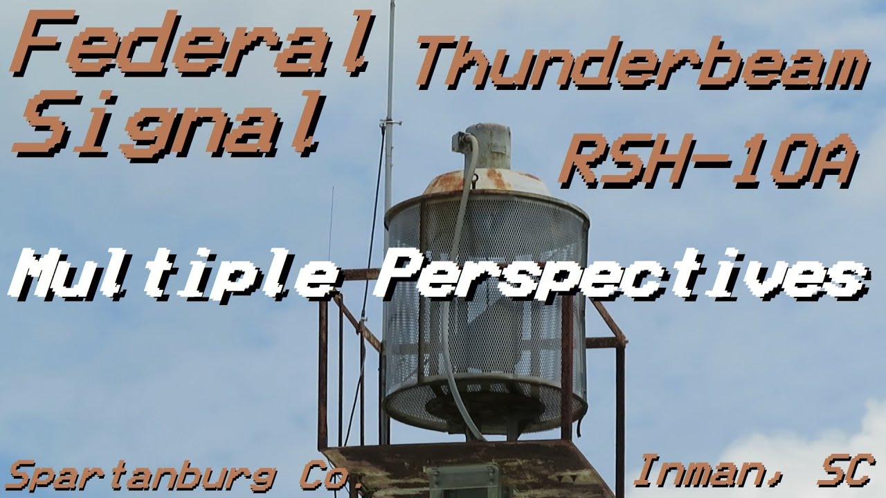 Federal Signal Thunderbeam/RSH-10A (Fast Rotating Reflector) - Multiple Perspectives - Inman, SC