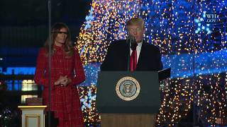 2017 Trump National Christmas Tree Lighting says Merry Christmas & JESUS is REASON for the Season