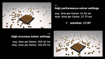 Real-time Impulse-based Rigid Body Dynamics (Visual Quality Comparison)