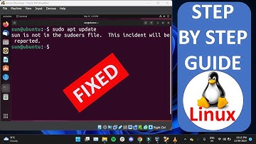 User is not in the sudoers file. This incident will be reported | Fixed