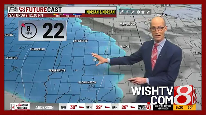 Several inches of snow possible Dec. 13, 2025 in Indiana; record cold potential Dec. 14