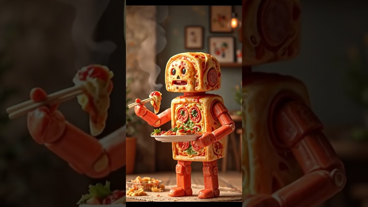 Pizza AI eats pizza