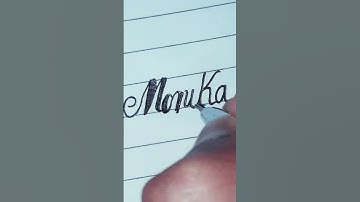 "Monika" Name In Cursive Handwriting