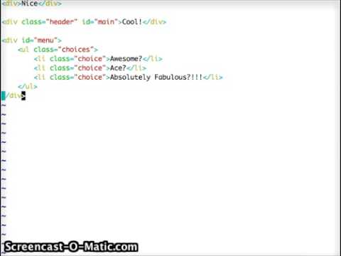 screencast - vim sparkup plugin by @aescnt++ makes html ...