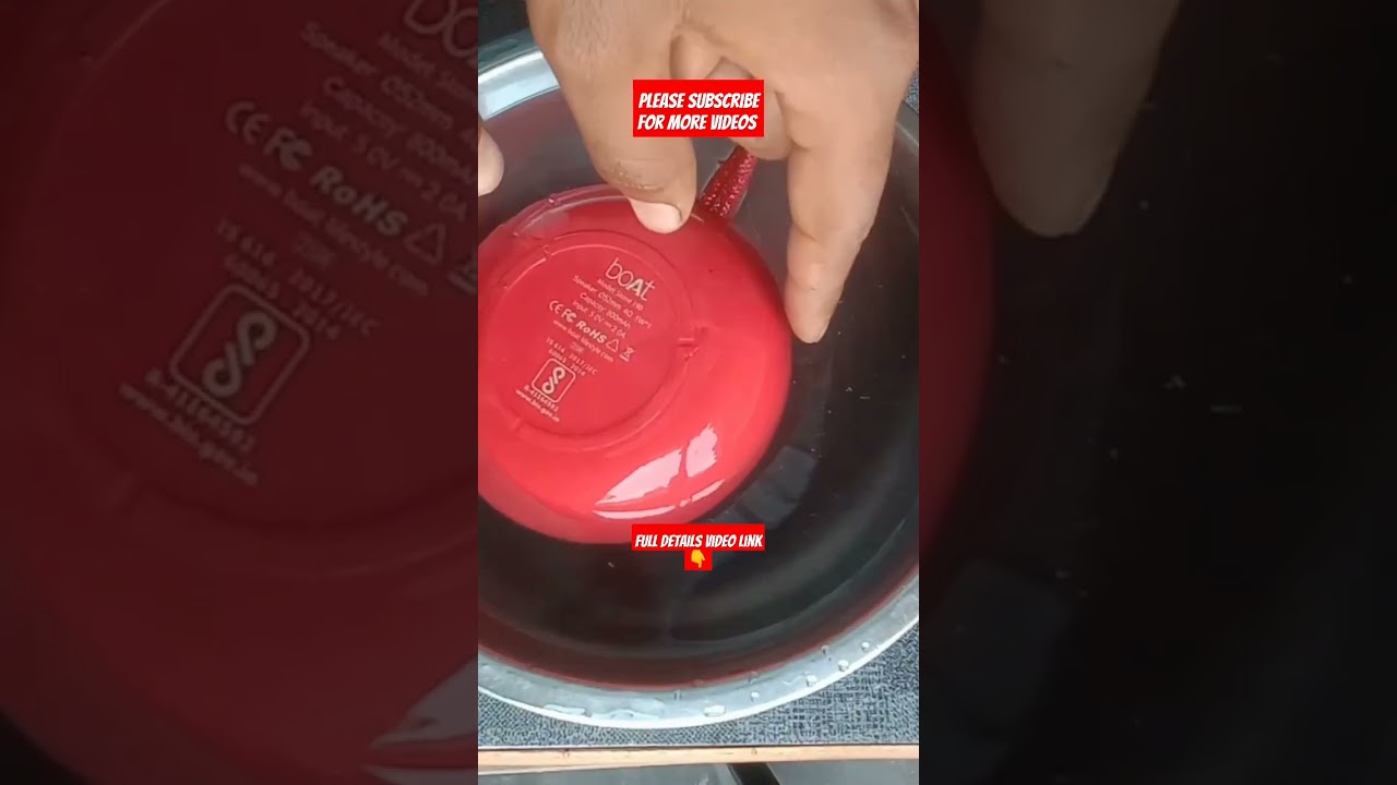 boat speaker under water testing 