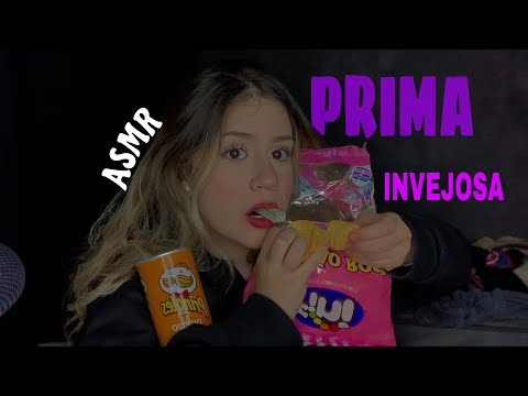 PRIMA INVEJOSA COMENDO TODA SUA COMIDA *ASMR CROCANTE*