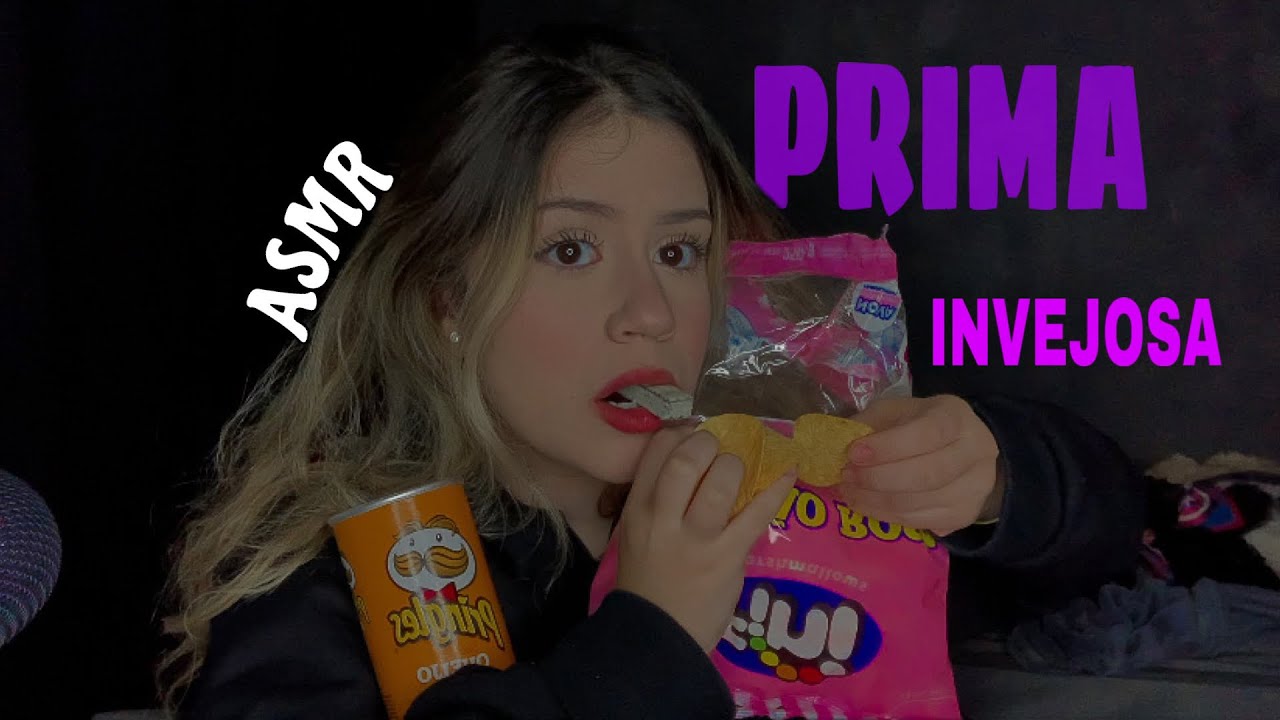 PRIMA INVEJOSA COMENDO TODA SUA COMIDA *ASMR CROCANTE*