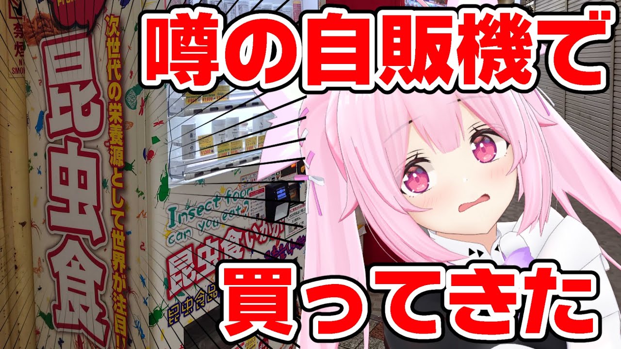 【実写配信】昆虫食の自販機で購入してきたので食レポするよ～【千代浦蝶美/あおぎり高校】