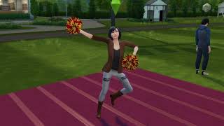 The Sims 4 High School Years: Mikasa Ackerman's cheer Routine