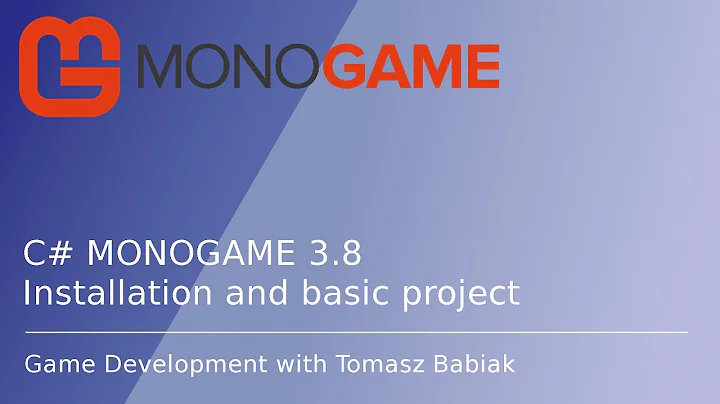 1. MonoGame 3.8 C# - Installation and basic project #GAMEDEV