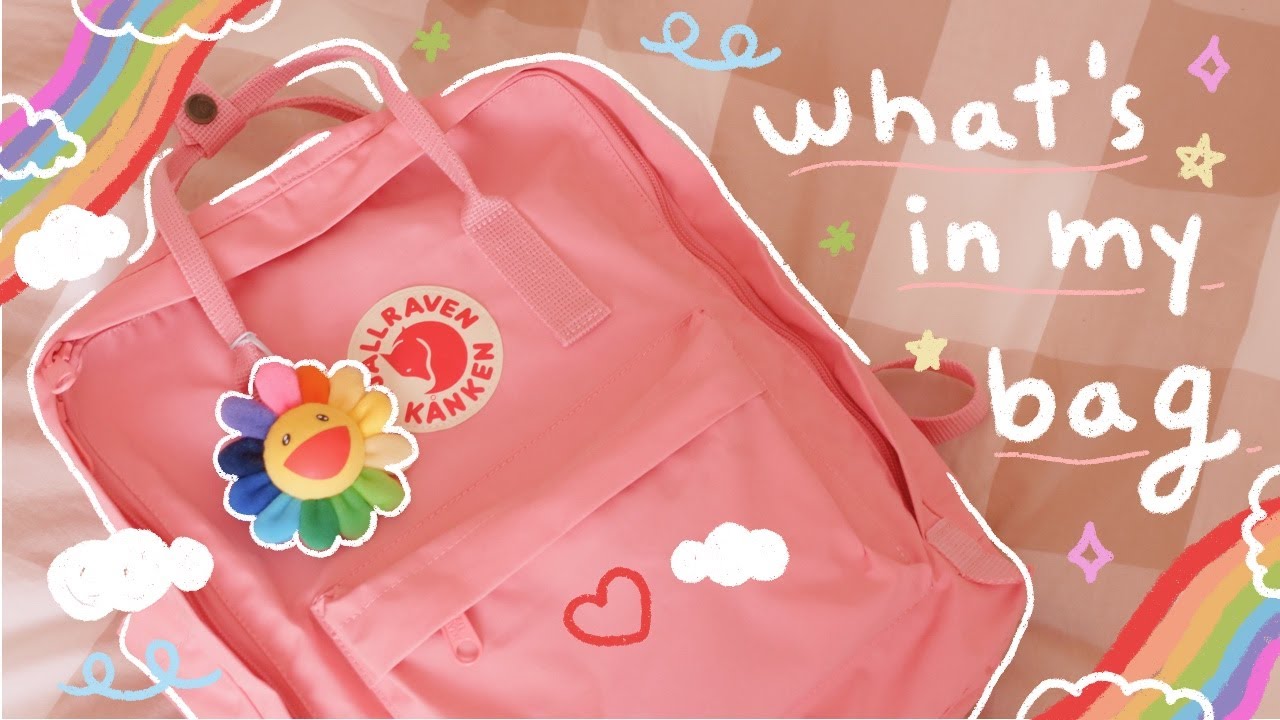 What's Inside My Pink Kanken Backpack 💖 | Rainbowholic - YouTube