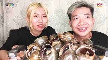 Top Foods | Hấp dẫn với món Ốc Bươu Nướng Tiêu Xanh trong rẫy điều