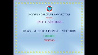 U1A7: Applications of Vectors -Torque Video #3