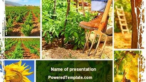 Farm Labor PowerPoint Template by PoweredTemplate.com