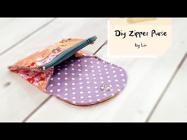 Diy Purse with zipper | Best sewing tutorial【实用小钱包教学】简易版HandyMun❤❤