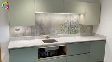 Printed Glass Kitchen Splashback By Clearly Glass Ltd