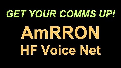 GET YOUR COMMS UP! AmRRON HF Voice Net