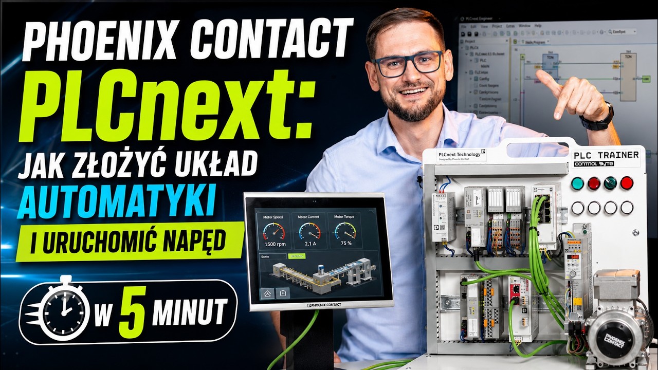 PLCnext Control: jak złożyć układ automatyki i uruchomić napęd | AXC F 2152, I/O, PROFINET