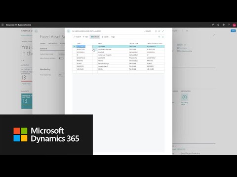 بررسی اجمالی دارایی های ثابت با Dynamics 365 Business Central