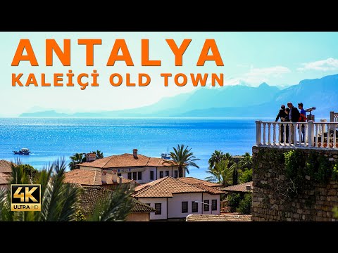 Walking in Antalya Kaleici Old Town, Turkey - Beautiful Promenade Walk in 2023 (4K Ultra HD, 60fps)