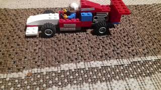 Lego f1 huge crashes in turn one.