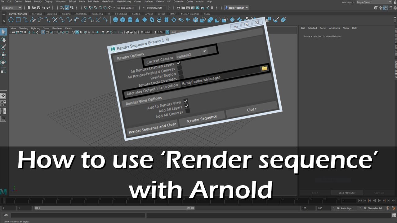 How to use 'Render Sequence' with Arnold in Maya | Intro to Maya 2020 -  YouTube
