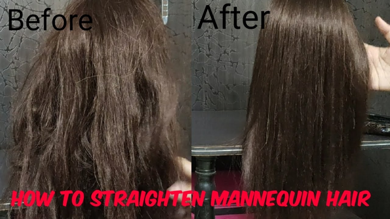 How I manage my mannequin hair How to straighten dummy head hair