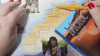 ASMR ~ Morocco History & Geography ~ Soft Spoken Map Tracing Page Turning screenshot 4