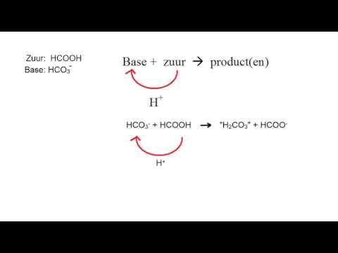 opstellen van reactievergelijking  met zwakke zuren en basen