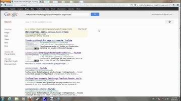 Youtube video marketing gets Google first page results video proof