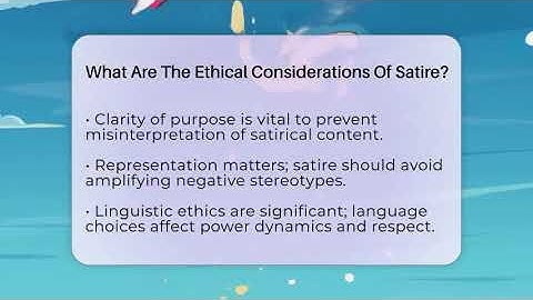 What Are The Ethical Considerations Of Satire? - The Prose Path