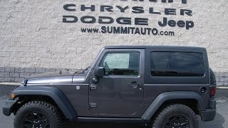 2016 JEEP WRANGLER WILLYS WHEELER TWO DOOR 2 DOOR GRANITE CRYSTAL WALK AROUND REVIEW SOLD! 7J196B